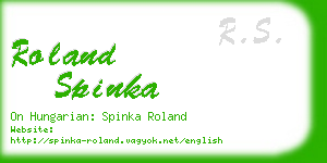 roland spinka business card